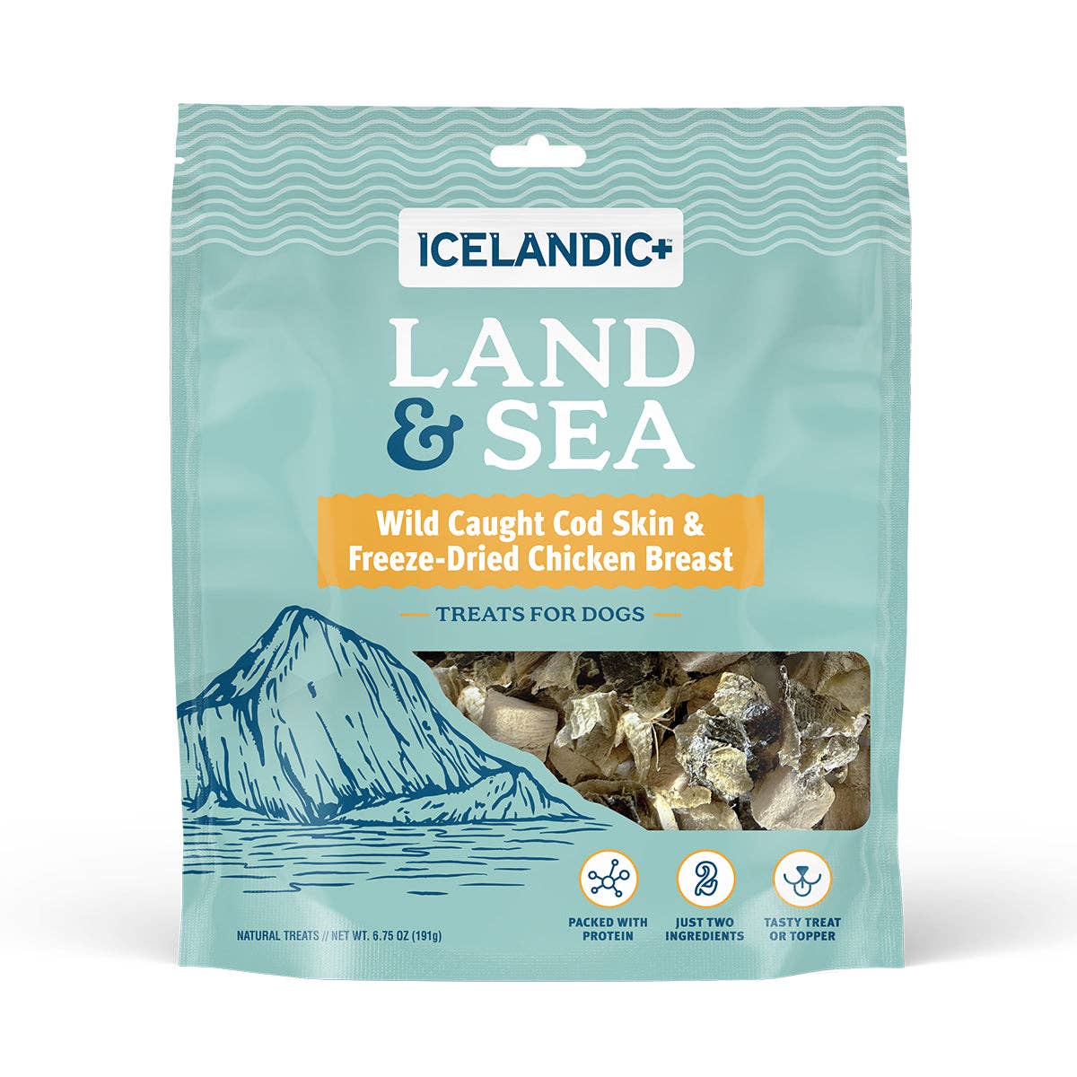 Land & Sea Cod Skin & Freeze-Dried Chicken Treats for Dogs
