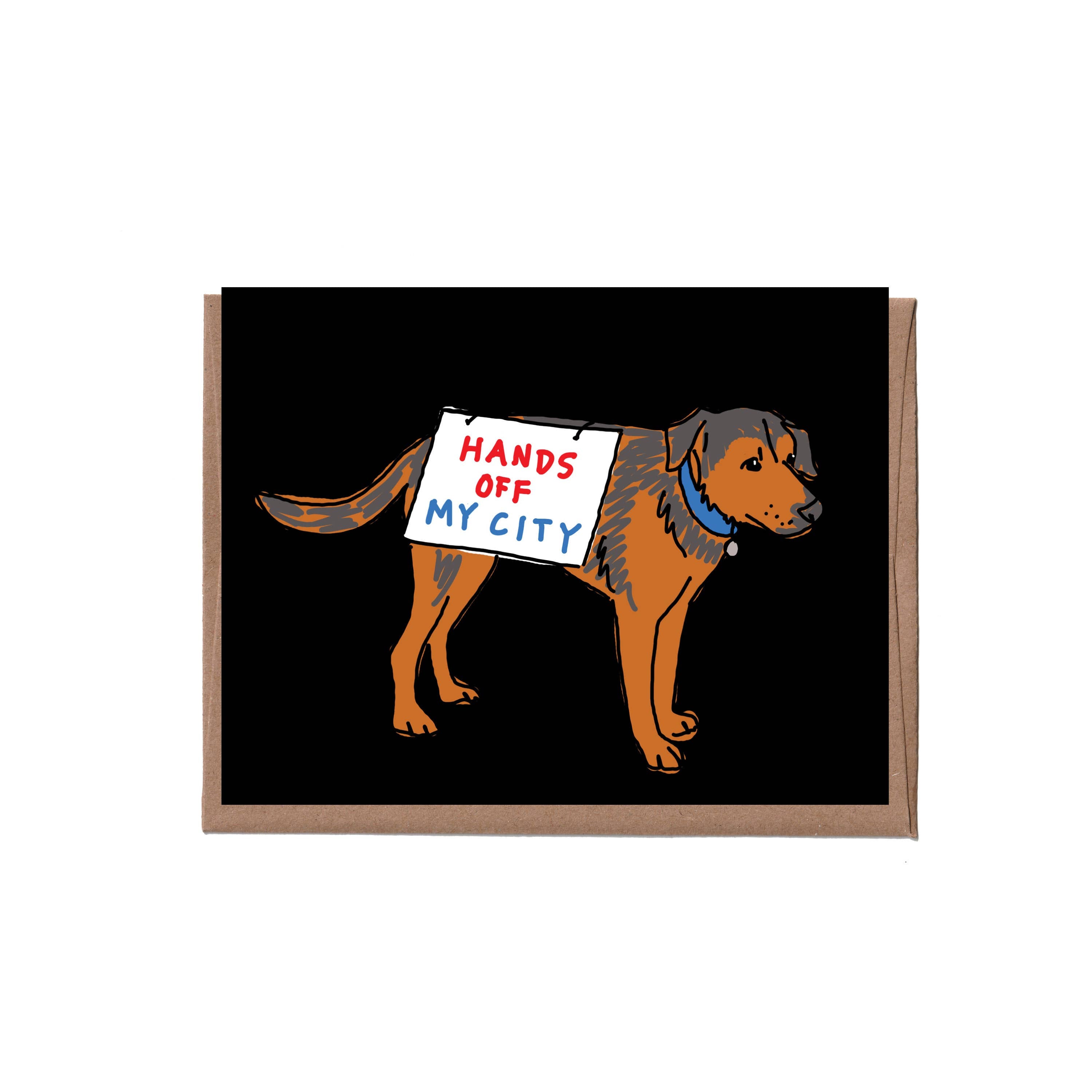 Dog Protester Greeting Card