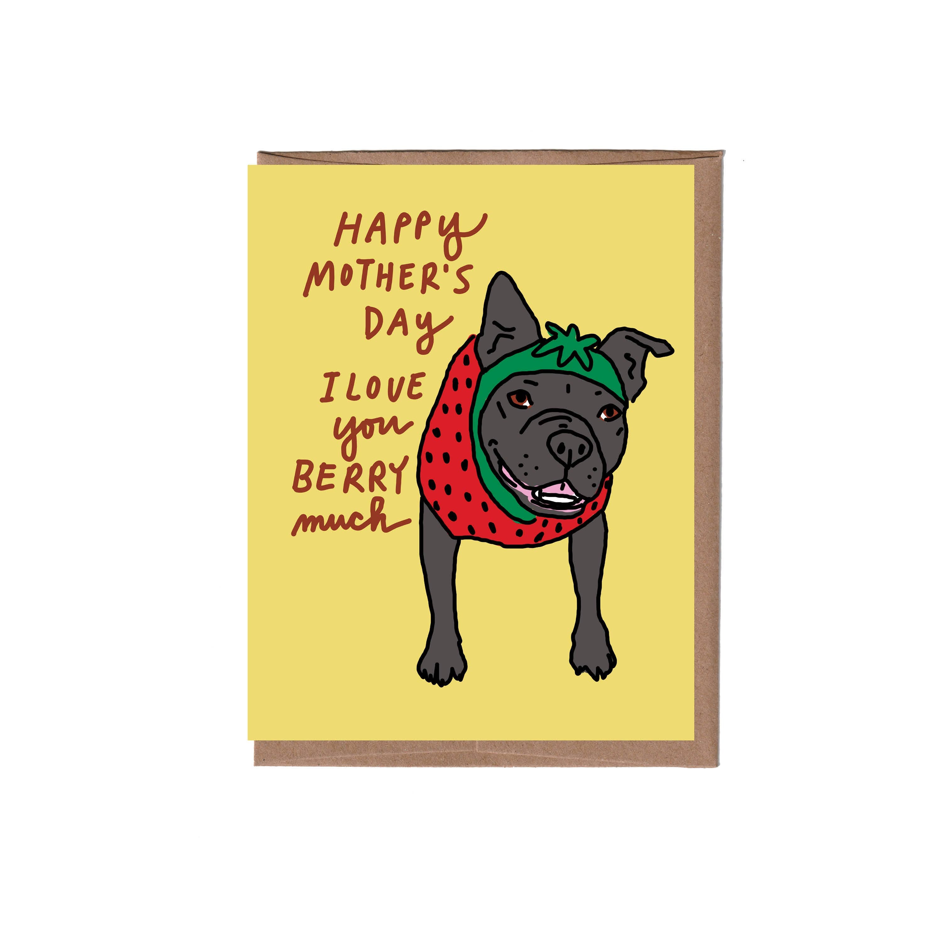 Scratch & Sniff Strawberry Dog Mother's Day Greeting Card