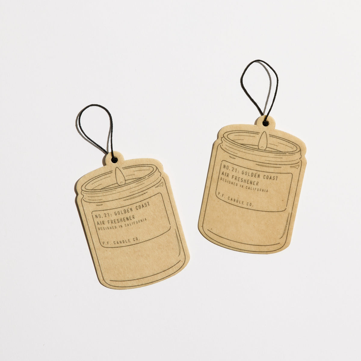P.F. Candle Co. Air Freshener 2-Pack in Golden Coast, two hanging air fresheners