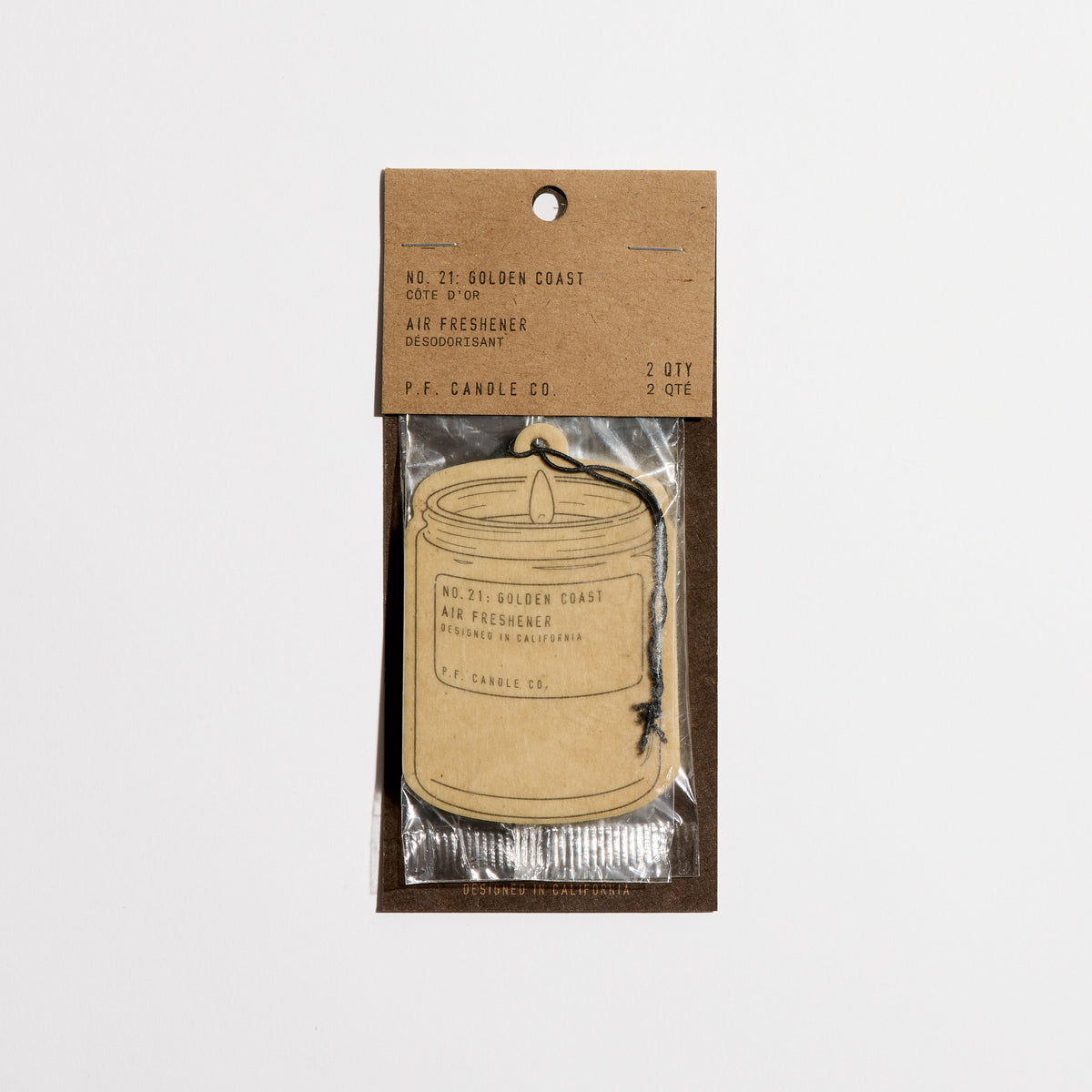 P.F. Candle Co. Air Freshener 2-Pack in Golden Coast, air freshener in its packaging