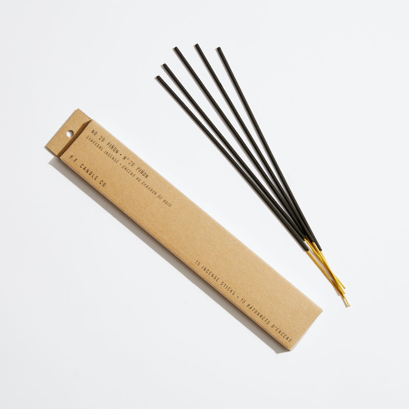 P.F. Candle Co. Incense Sticks in Piñon, kraft box with 15 sticks