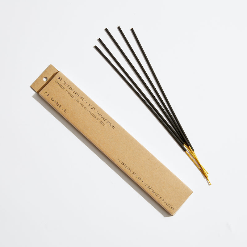 P.F. Candle Co. Incense Sticks in Ojai Lavender, kraft box with 15 sticks