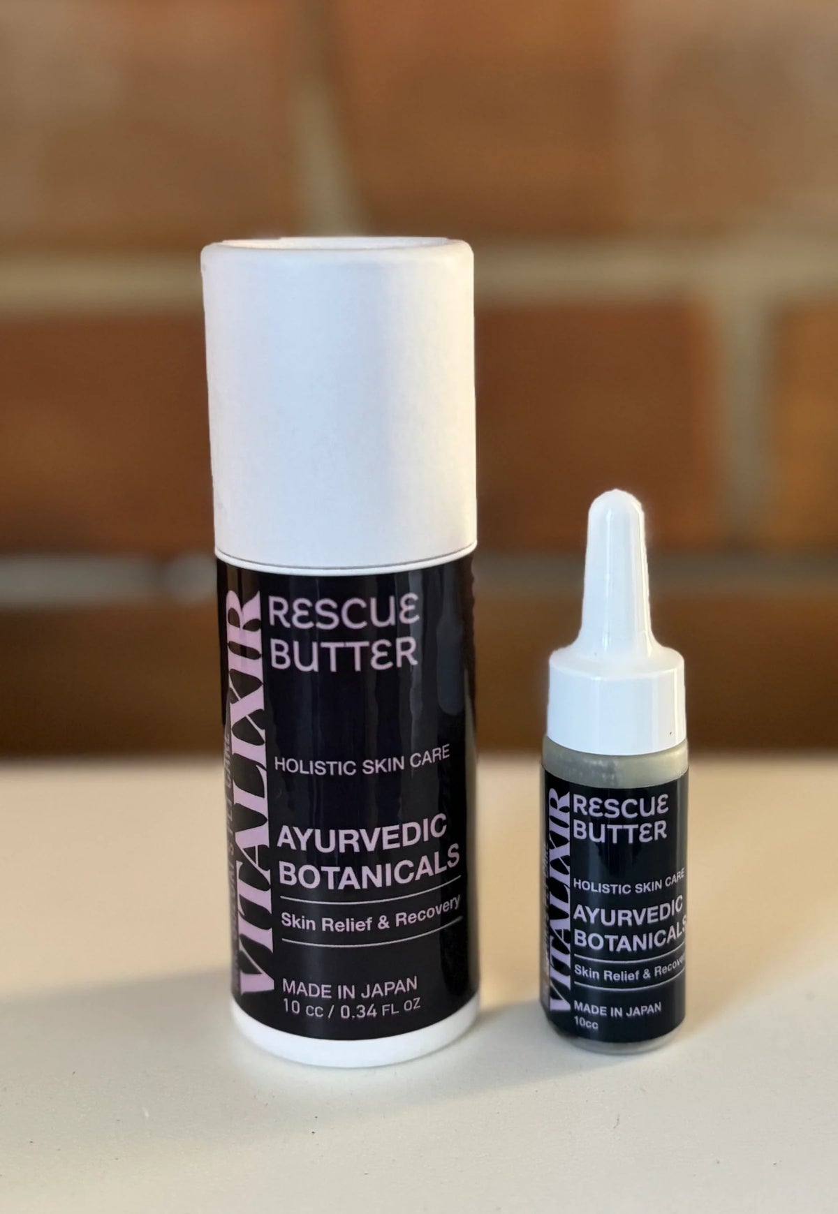 Mr. Suzuki's Vitalixir Rescue Butter box and 10 cc dropper bottle