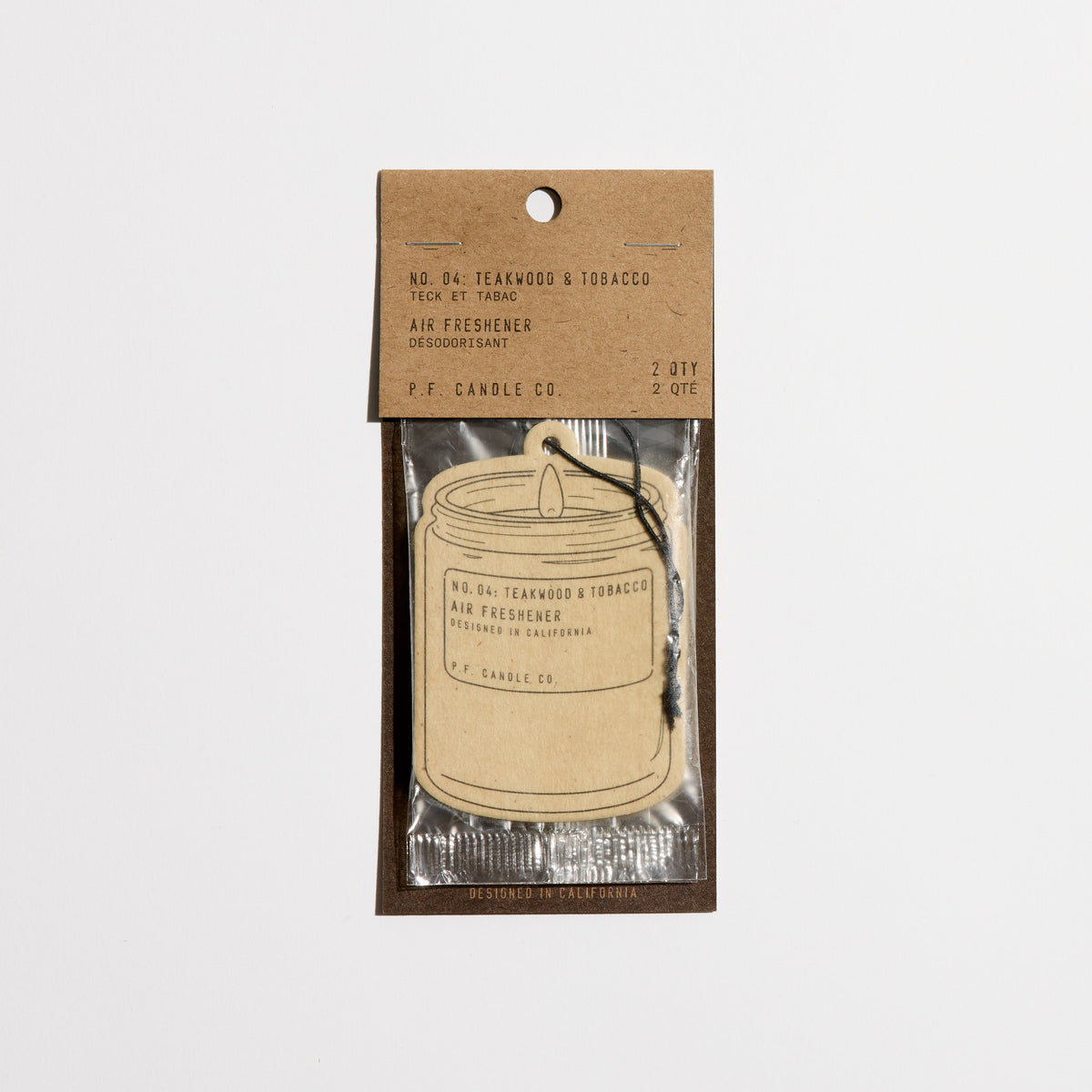 P.F. Candle Co. Air Freshener 2-Pack in Teakwood & Tobacco, air freshener in its packaging