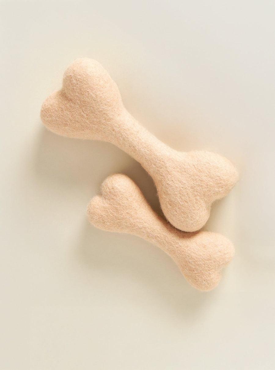 Neutral Woolbone Dog Toy - Peach