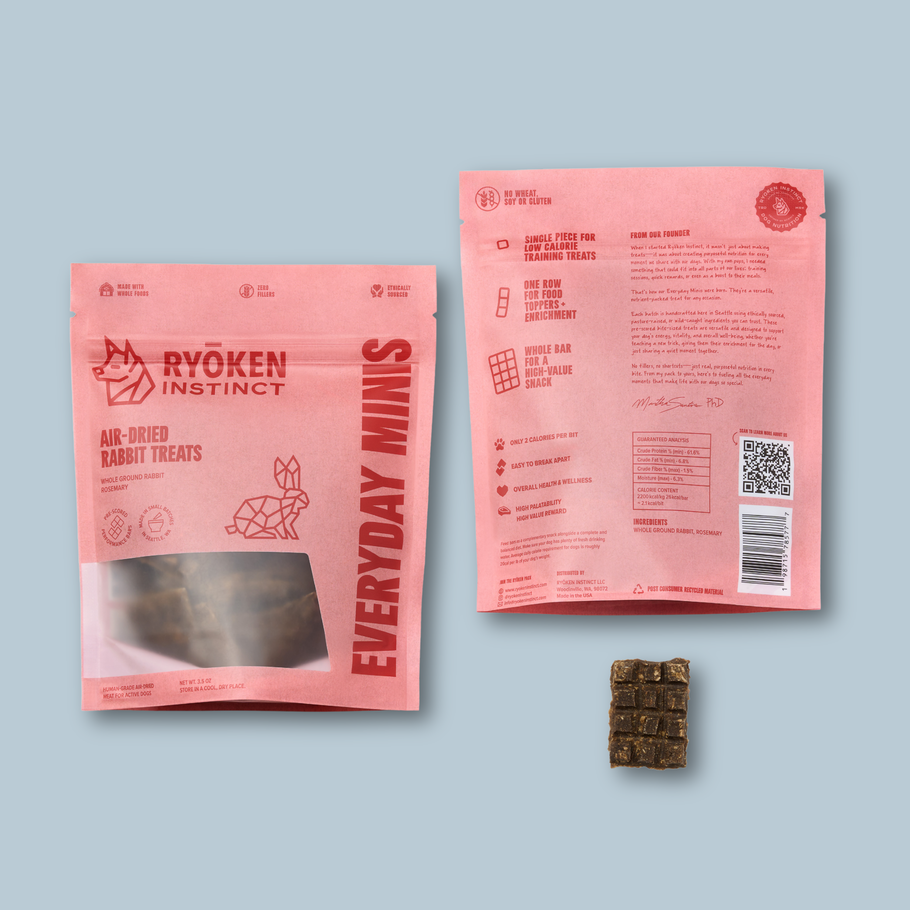 Rabbit Mini Training Treats for Dogs - Low-Calorie & Tasty