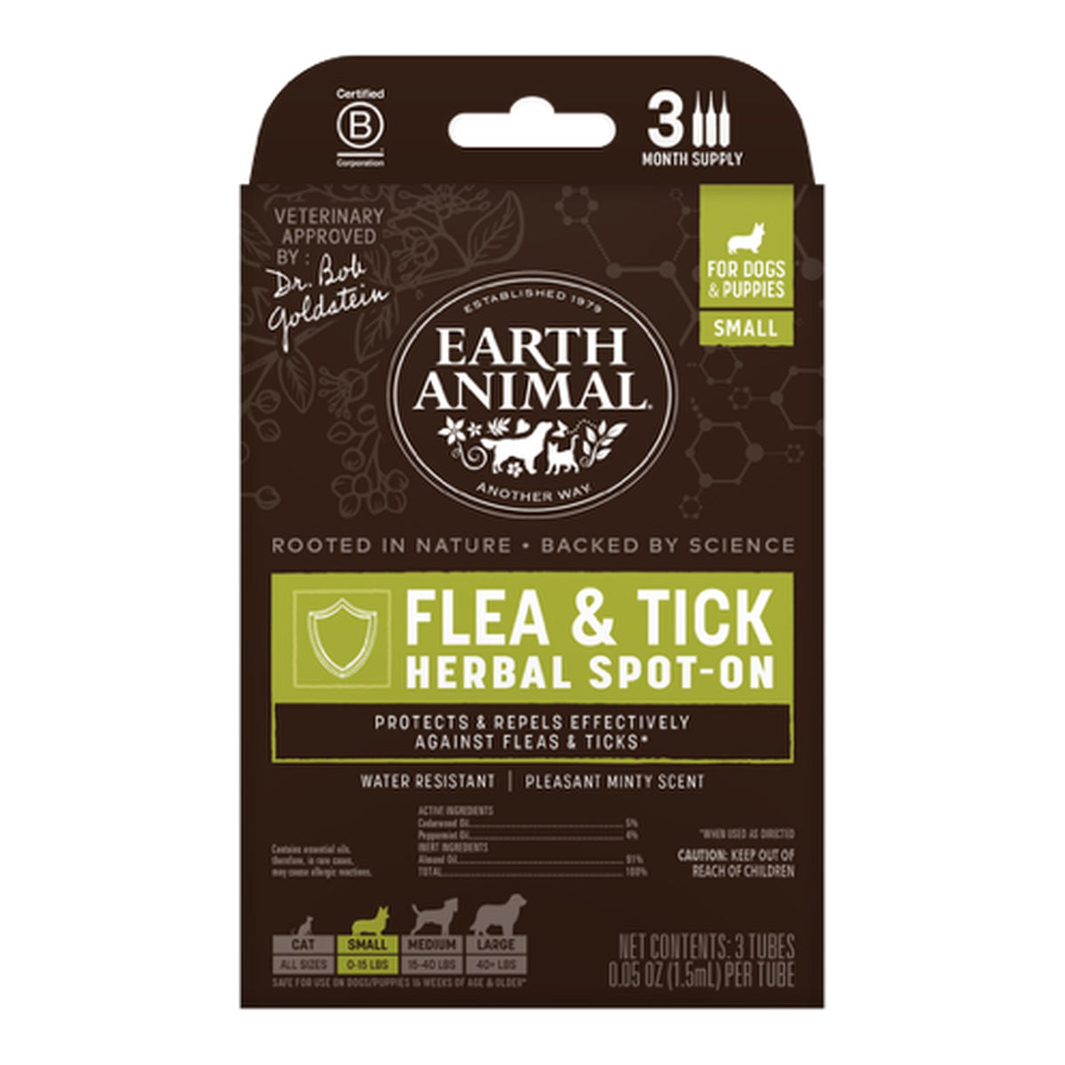 Apothecary Natural Flea & Tick Herbal Spot-On for Dogs & Puppies
