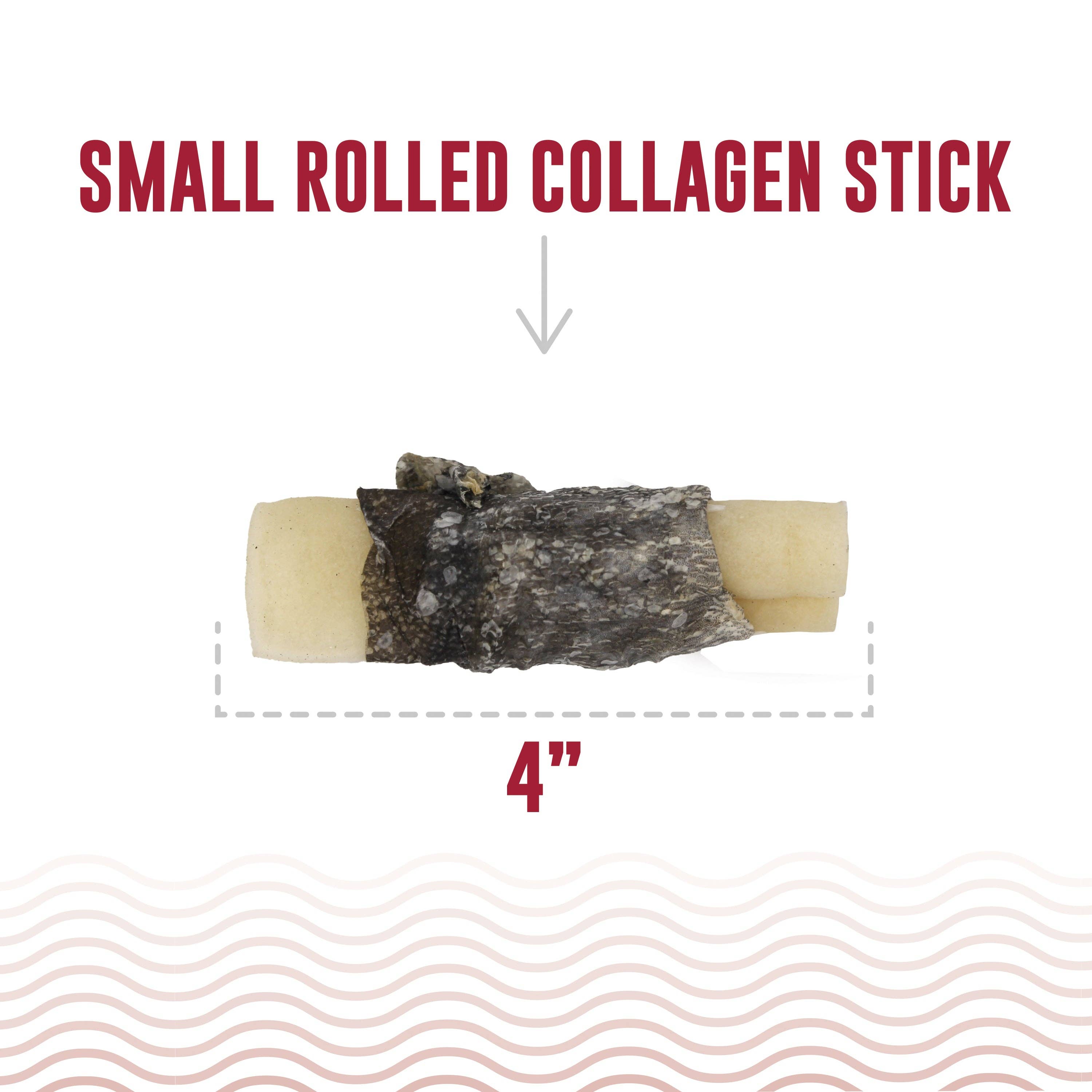 Rolled Beef Collagen Wrapped With Cod Skin Chew Stick