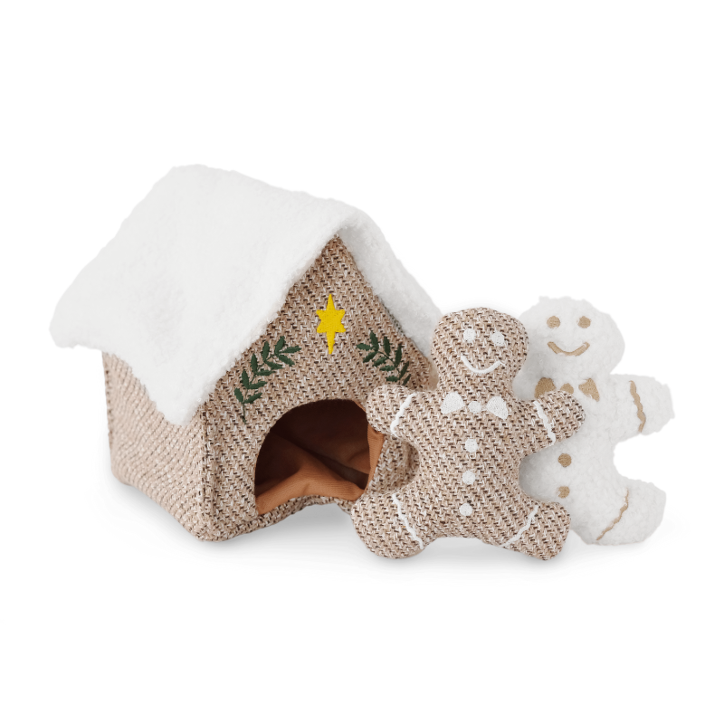 Gingerbread House Enrichment Dog Toy