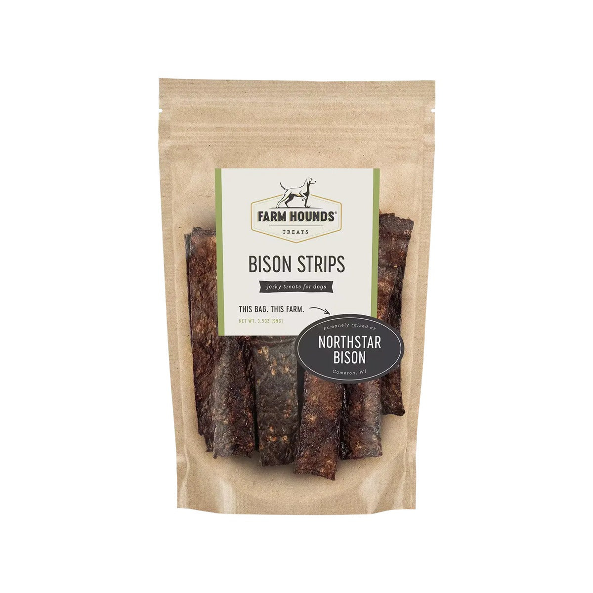 Farm Hounds Bison Strips bag front