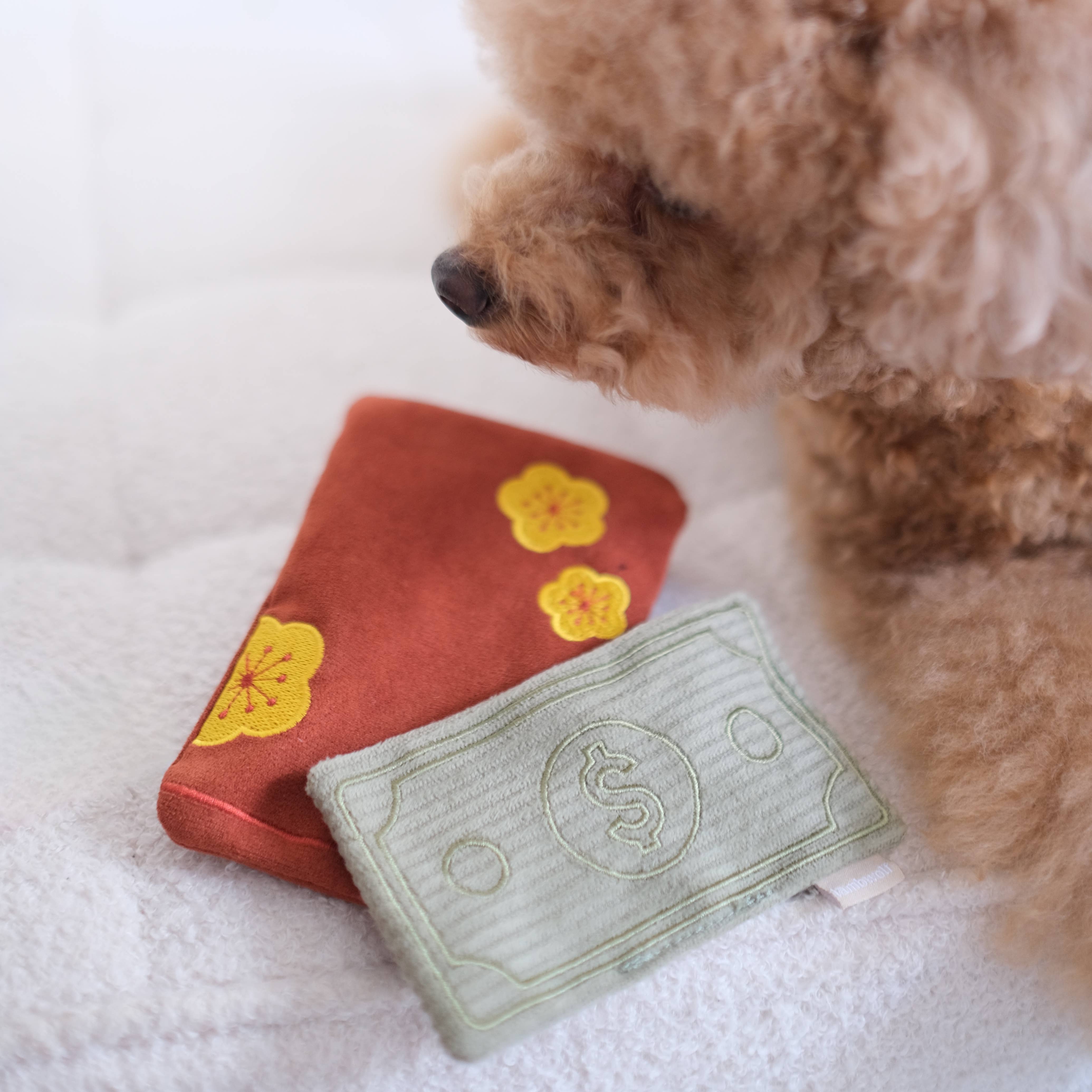 Red Pocket Enrichment Dog Toy