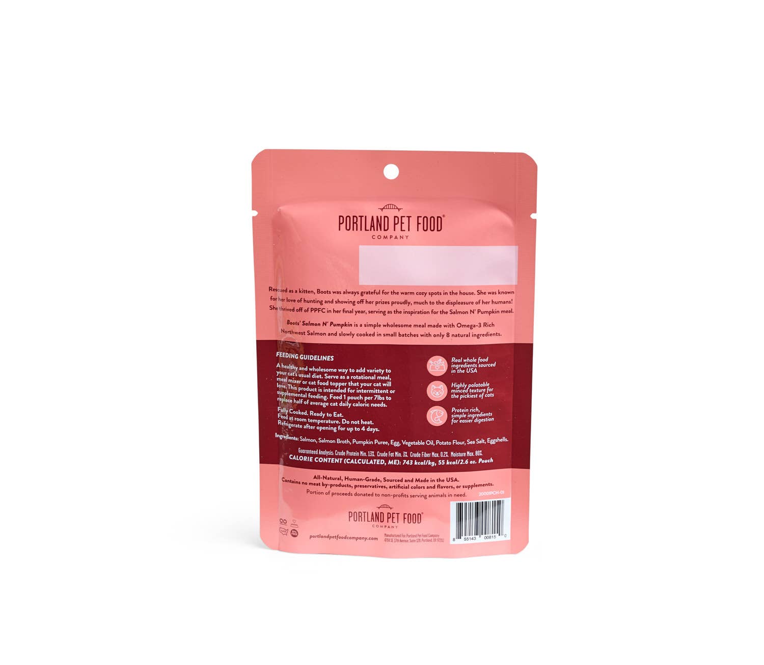 Boots' Salmon N' Pumpkin Cat Meal Pouch