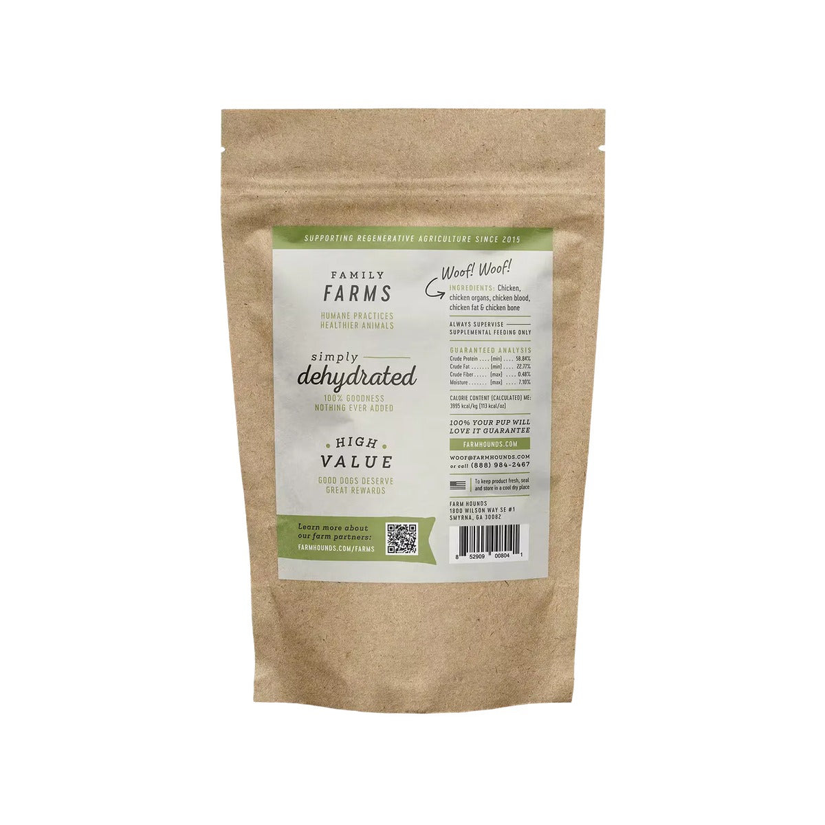 Farm Hounds Chicken Strips bag back