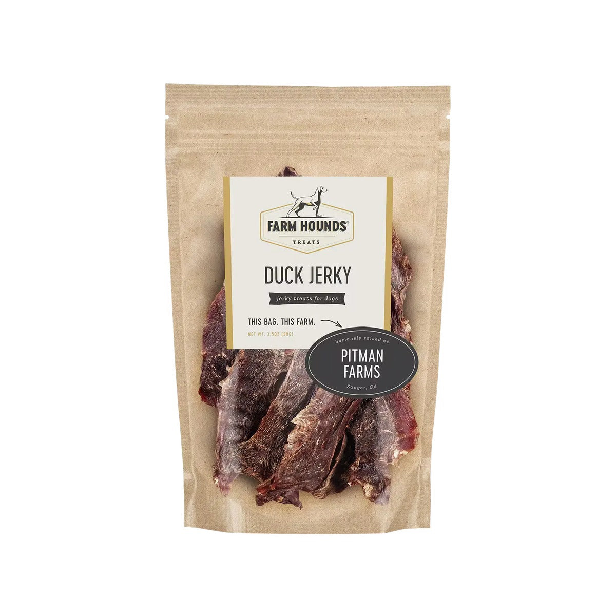 Farm Hounds Duck Jerky bag front