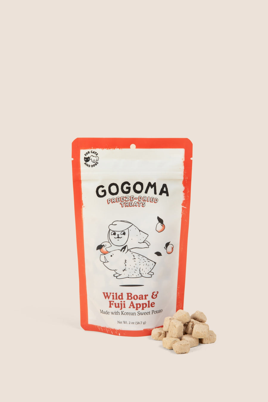 GOGOMA Wild Boar & Apple freeze dried treats