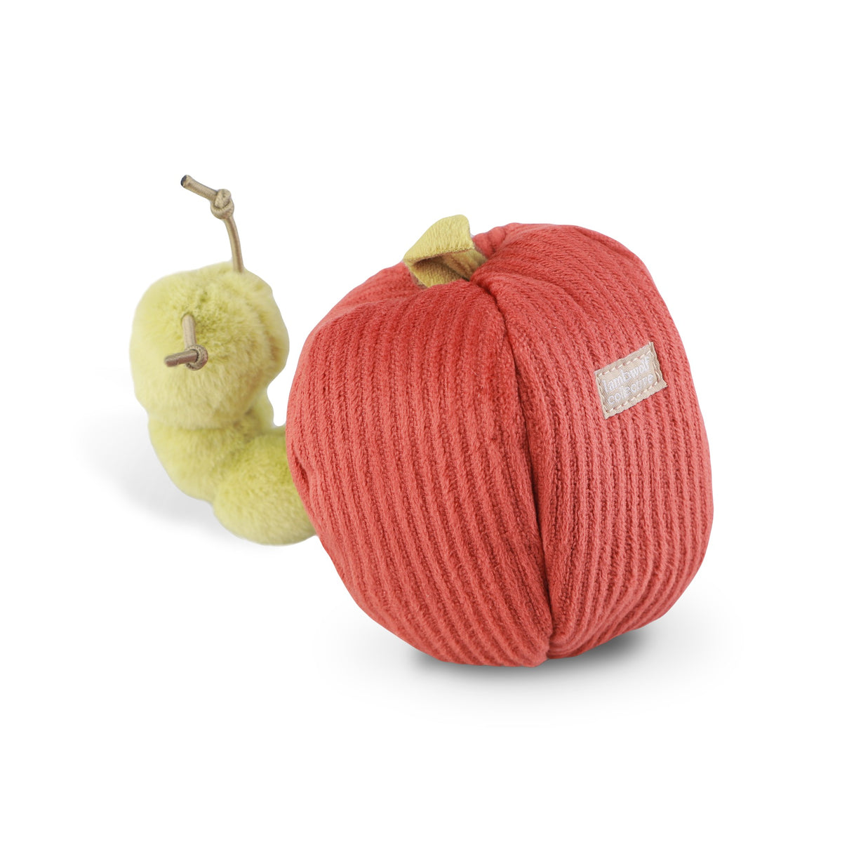 Lambwolf Collective Apple Dog Toy with caterpillar