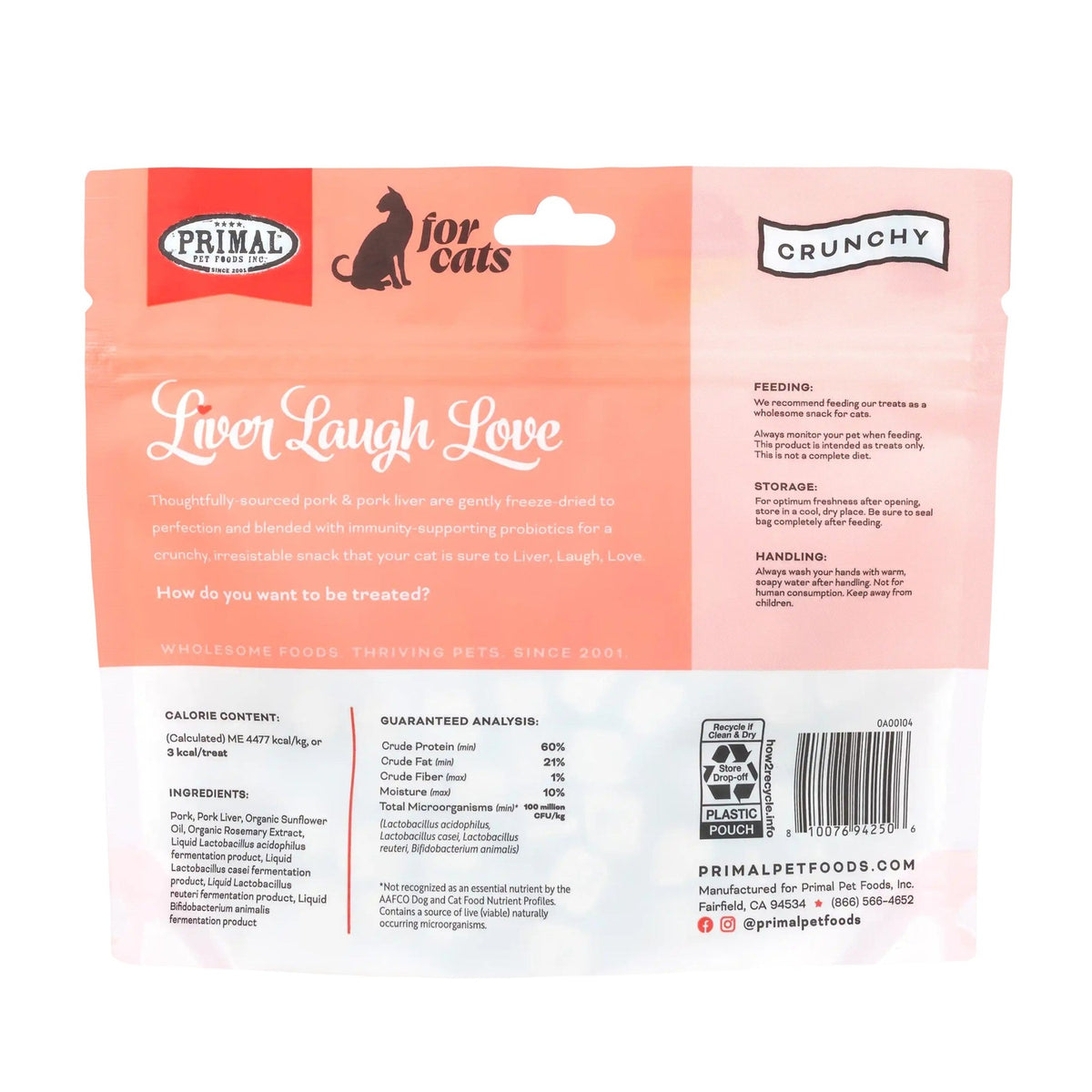 Liver, Laugh, Love Pork Cat Treats