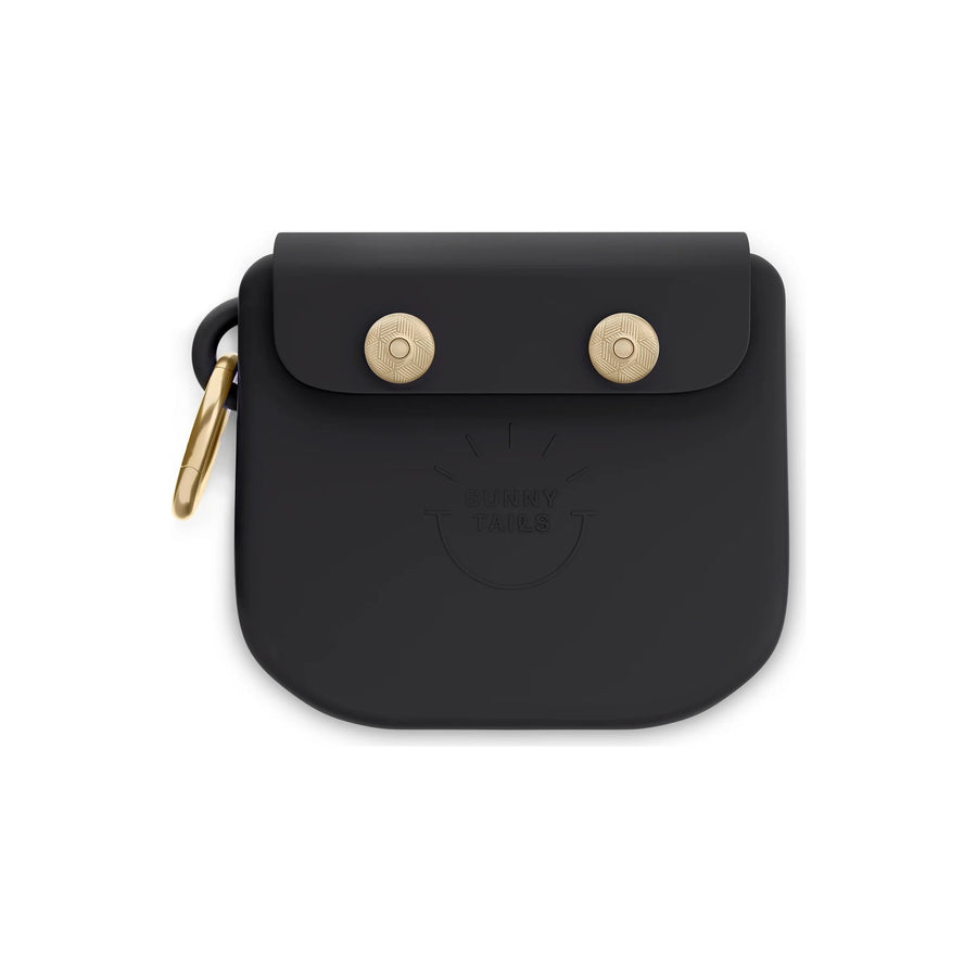 Sunny Tails Snap Dog Treat Pouch in Ember Black