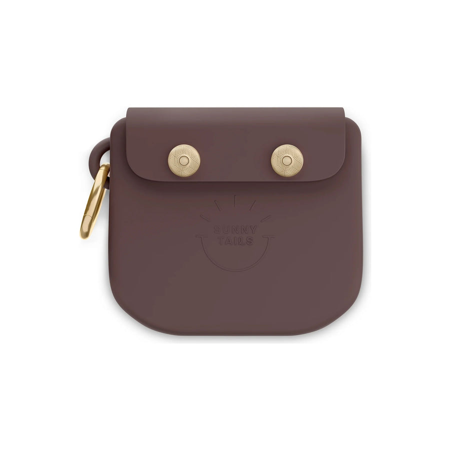 Sunny Tails Snap Dog Treat Pouch in Espresso Brown