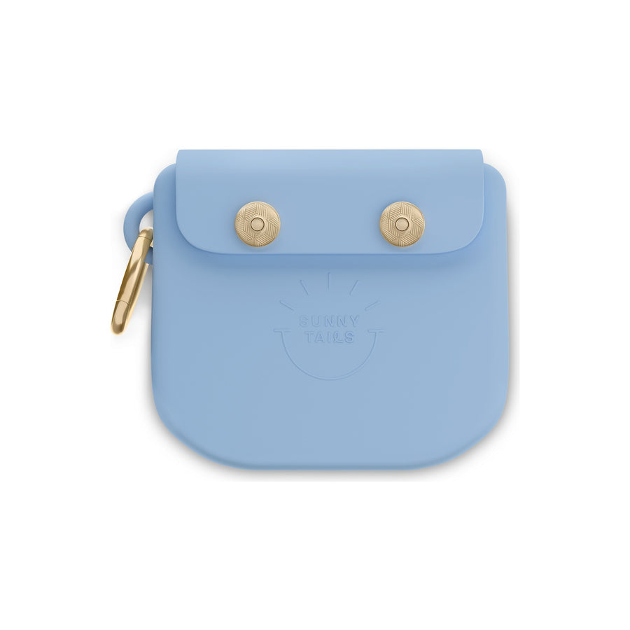 Sunny Tails Snap Dog Treat Pouch in Malibu Blue