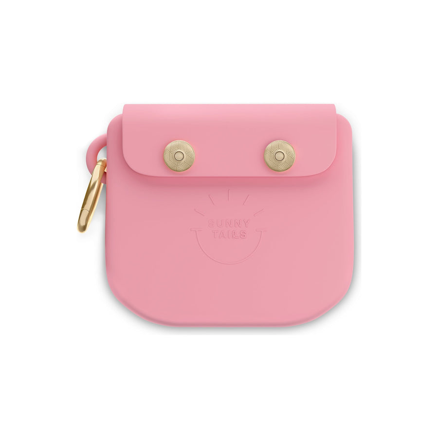 Sunny Tails Snap Dog Treat Pouch in Perfect Pink