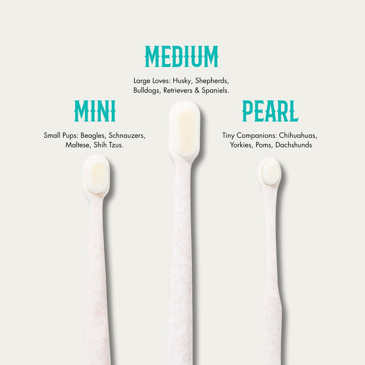 Puppy Polisher Eco Toothbrush (3 Sizes): Medium, Mini (Small) and Pearl (XS)